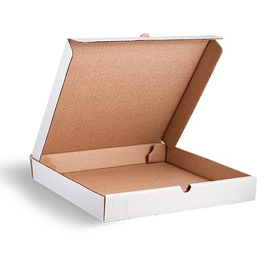 Коробка картонная для пиццы 250х250х40мм профиль Т-11-Е микрогофрокартон КАМ цвет Белый/Бурый (х1/50)